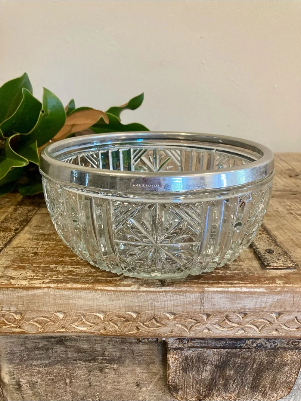Vintage glass serving